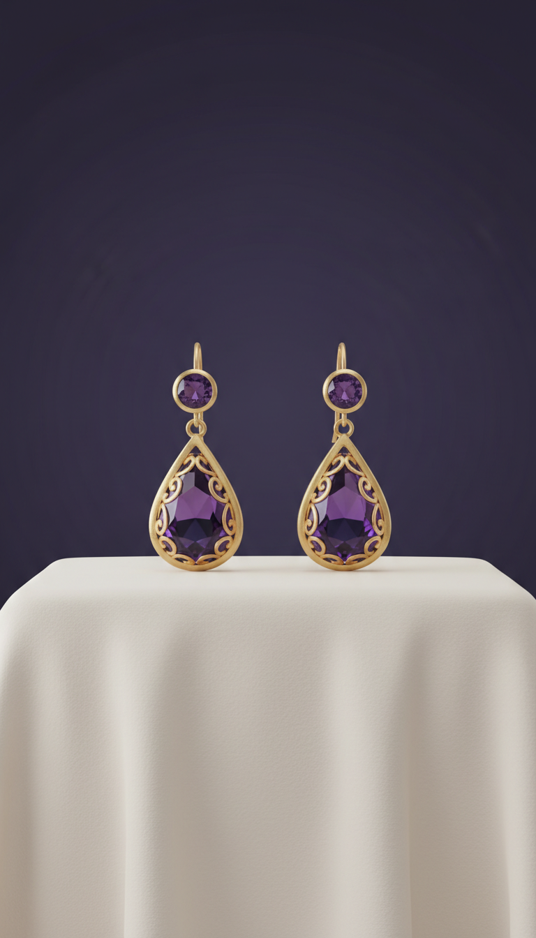 Serendipity Amethyst Drop Earrings